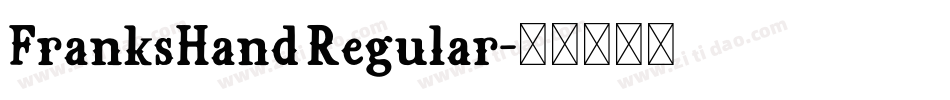 FranksHand Regular字体转换
